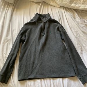 Grey polo Ralph Lauren quarter zip sweater